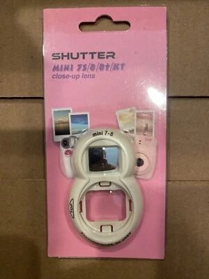 Close Up Lens+Selfie Mirror Compatible w/ Fuji Instax Mini 9 8 7s (White) - Image 1 of 2