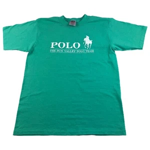 Vtg Horse Polo T Shirt Mens Large Fits Med Oneita Pony Logo 90s - Picture 1 of 11