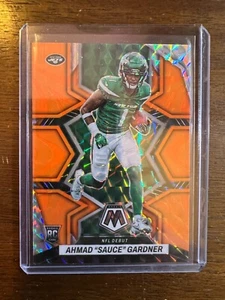 2022 Mosaik Fußball orange reaktiv Prizm Ahmad "Sauce" Gardner RC #289 - Bild 1 von 2