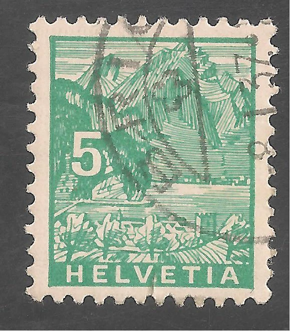 Switzerland #220 (A47) VF USED - 1934 5c Mt. Pilatus  - Image 1 of 1