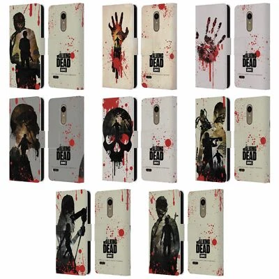 FUNDA BILLETERA LIBRO CUERO SILUETAS AMC THE WALKING DEAD PARA TELÉFONOS LG 1 Foto 1 de 4