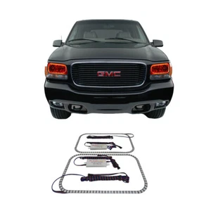 Kit de halo de faros de ojo de ángel rojo brillante para GMC Yukon 99-00 - Imagen 1 de 3