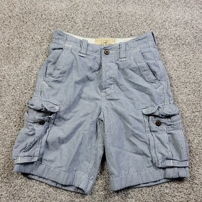 Pantalones Cortos Hollister Para Hombre 30 Etiquetas 28 Blanco Rayas Botón Mosca Carga Preppy Foto 1 de 4