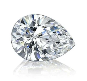 EGL Lab-created Loose Diamond 1.20 Carat H / VVS2 Pear Cut 7.9x5.8x4.0 mm P79 - Picture 1 of 7