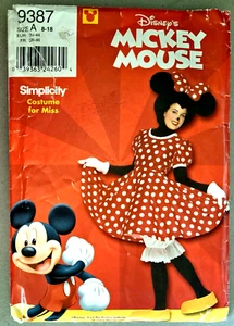 SIMPLICITY Disney COSTUME SEWING PATTERN - MINNIE MOUSE - Size 8-18 - Picture 1 of 2