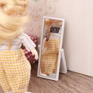 Rectangle DollHouse Floor Mirror Model Miniature Full-length Mirror  Ob11