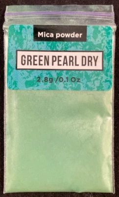 Mica Powder - Green Pearl Dry - 2.8 g -Soap Shop -Soap/Make Up/Resin -Single Bag - Image 1 of 3