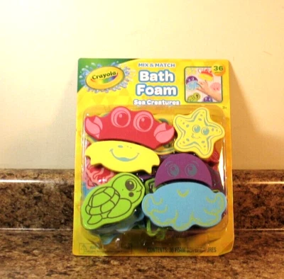 Crayola Bath Foam Sea Creatures 36 Piece Set 全新 — 第 1/2 张图片