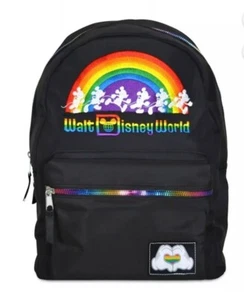 WALT DISNEY WORLD RAINBOW COLLECTIONS EMBROIDERED BACKPACK MICKEY MOUSE - Picture 1 of 13