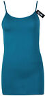 Ladies Vest Tops Plus Size Strappy Tank Top Womans Stretchy Cami Bodycon Uk Size