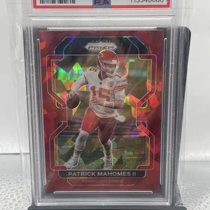 2021 Prizm Patrick Mahomes Red Cracked Ice PSA 10 GEM MT Color Match #190 - Picture 1 of 3