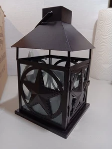 4-Black Iron Glass Stylish Starlight Candleholders Lantern Home Garden Decor - Picture 1 of 8