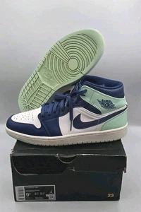 Nike Air Jordan 1 Mid Mystic Navy Mint Foam 554724-413 Größe 9,5 - Bild 1 von 14