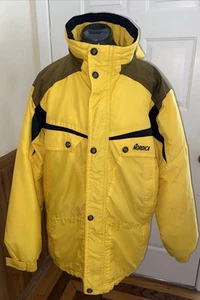Nordica Men's Coat Jacket Ski Winter Hood Yellow Size M Vintage - Picture 1 of 12