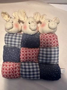 Drei kleine Schweine gesteppt Dekor 9x8 - Bild 1 von 5