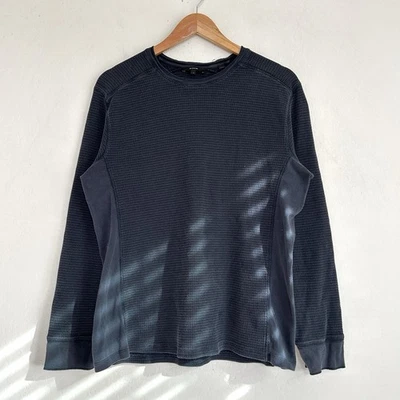 Vince Shirt Men Large Thermal Long Sleeve Pima Cotton Blend Blue - Image 1 of 4