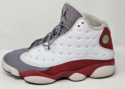 Zapatillas Nike Air Jordan 13 Retro Talla 10.5 Para Hombre Puntera Gris Rojo Blanco 414571-126 Foto 1 de 4