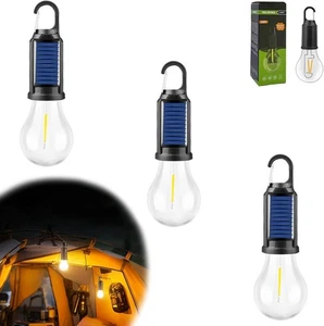 Solar Hooked Camping Light Vintage Outdoor Tent Waterproof Solar Tent Lights - Bild 1 von 18