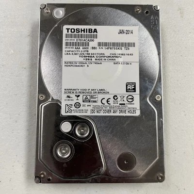 Toshiba DT01ACA200 - 7200 RPM Hard Drive - 2 TB - SATA 6Gb/s - Image 1 of 2