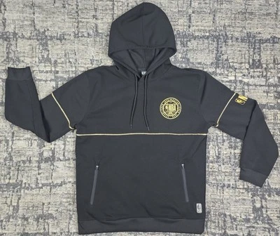 NBA Baloncesto Negro y Dorado Borde Manga Larga Sudadera con Capucha Poliéster Talla XL Foto 1 de 4