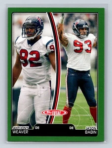 2007 Topps Total #212 Anthony Weaver / Jason Babin Houston Texans - Foto 1 di 2