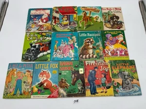 LOT (13) Vintage Rand McNally Junior Elf Books + Whitman Children's Reading Book - Picture 1 of 9