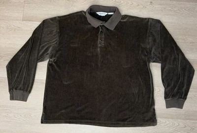 Knightsbridge Polo Shirt Mens Large Soft Brown Soft Golf Preppy Herringbone - Image 1 of 4
