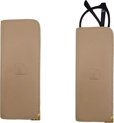 男士和女士全粒面真皮眼镜软壳保护壳 — 第 1/4 张图片