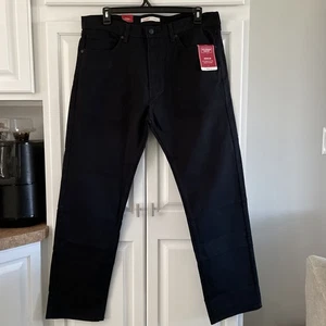 Hombre Levi Strauss Signature Jeans Negro Comfort Flex 38x32 Nuevo Con Etiquetas - Imagen 1 de 5