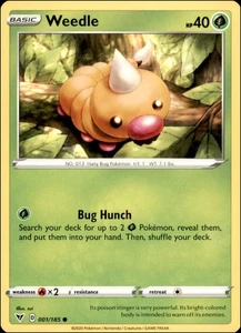 Pokemon - 2x Weedle #001/185 - SWSH04: Vivid Voltage Common - Bild 1 von 2