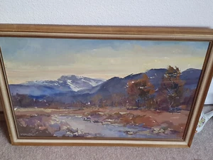 Bellissimo dipinto antico di Robert Trätzl (1913-1986) Monaco di Baviera, paesaggio paludoso - Foto 1 di 5