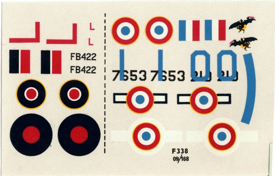 MARTIN MARAUDER Mk. II (B-26C) 1/72 DECALS DA KIT FROG F.338 - 112x70mm ca. - Immagine 1 di 1