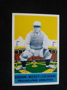 Tarjeta de béisbol Delong Gum 1933 reimpresa # 6 de Mickey Cochrane - Philadelphia A's (casi nuevo) - Imagen 1 de 3