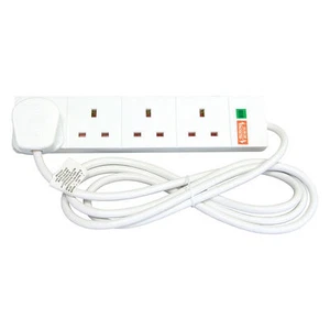 4 Gang / 4 WAY SURGE PRETECTED EXTENSION LEAD WITH 2M LEAD POWER INDICATOR NEW - Picture 1 of 2