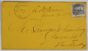 Elkhart City, IL. Logan Co. 1856-1883 DPO 3. March 2, 1870 manuscript. Letter en - Picture 1 of 3