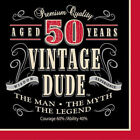VINTAGE DUDE 50th BIRTHDAY LUNCH NAPKINS PARTY TABLE DECORATION RED PKT 16 3PLY