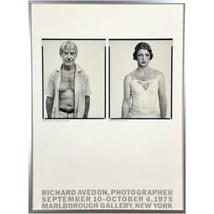 Vintage Richard Avedon 1975 Marlborough Gallery Offset Lithograph, Framed