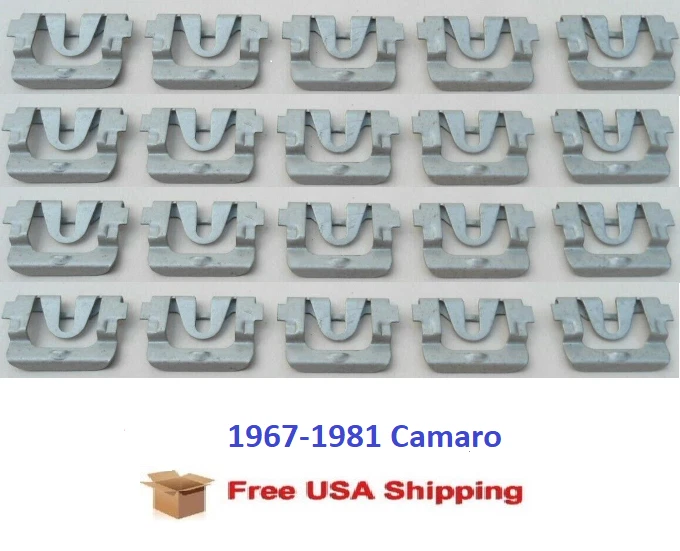 Se adapta a Camaro 1967-1981 vidrio trasero ventana parabrisas moldura moldura clips revelación GM Foto 1 de 1