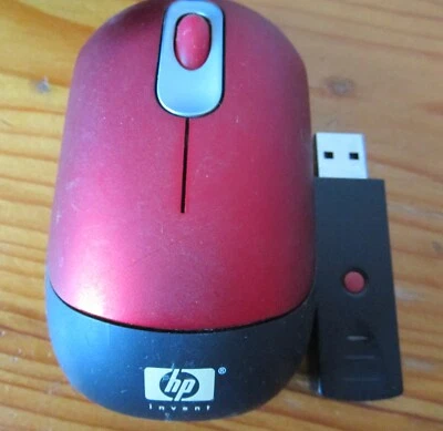 Klassiker-HP Maus 0522T (kabellos, Links- und Rechtshänder) Sunsetrot - Bild 1 von 4