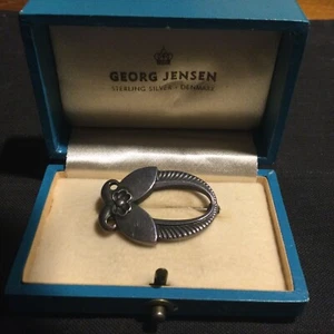 George Jensen Silver Cactus Brooch In Original Box - Picture 1 of 4