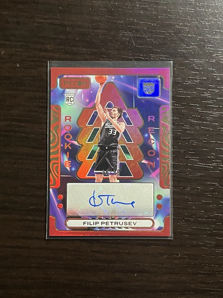 FILIP PETRUSEV 2023-24 Panini Recon Signatures Red /99 AUTO Rookie RC Autograph! - Image 1 of 3
