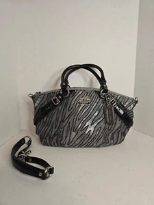 Coach Madison Sophia Lurex Zebra Jacquard Gallery Tote Bag Satchel-15925 EUC - Picture 1 of 9