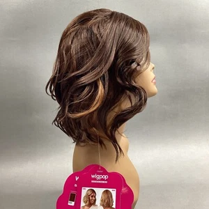Yadira Short Wavy #Mable Brown Dark Brown Honey Blonde Synthetic Full Wig - Picture 1 of 11