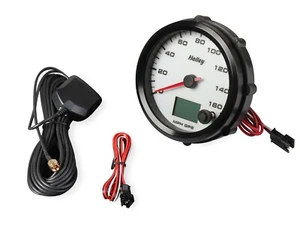 Holley 3 - 3 / 8" White Face 160 MPH Analog Style Speedometer 26-612W - Picture 1 of 8