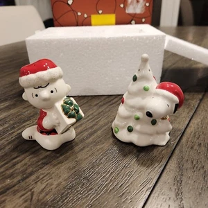 Shaker sale e pepe natalizio Lenox Peanuts Snoopy's nuovo con scatola con sigillo - Foto 1 di 20