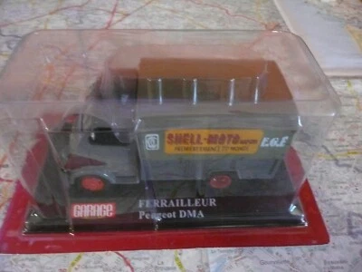 PEUGEOT DMA Baché Ferrailleur SHELL Moto IXO Garage Moderne  1/43 en blister - Photo 1/2