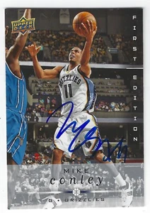 MIKE CONLEY MEMPHIS GRIZZLIES SIGNED 2008 CARD MINNESOTA TIMBERWOLVES UTAH JAZZ - Picture 1 of 1