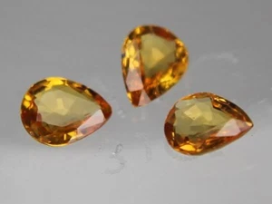 1x Ceylon Golden Yellow Sapphire VS 5x4mm Pear 0.32ct Loose Natural Gemstone - Imagen 1 de 12