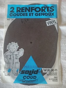 coudes et genoux patches renforts protége vintage ancien marron Solidcoud - Picture 1 of 3