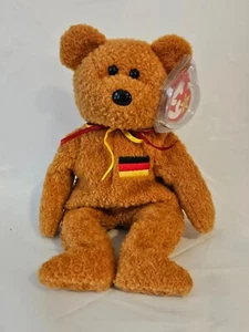 Ty Beanie Baby Germanina Bär Rentner Vintage mit Etikett Schutz - Bild 1 von 1